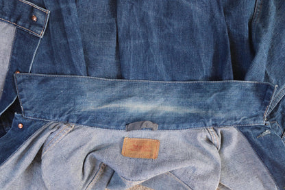 Vintage 1970s Levis big E denim jacket - orange tab - type 3 - trucker workwear - 44” chest