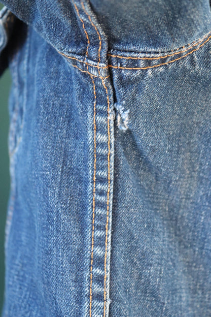 Vintage 1970s Levis big E denim jacket - Levi Strauss red tab - type 3 - trucker workwear - 37” chest