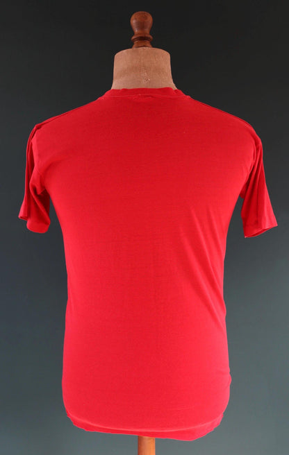 Vintage 1980s v neck t shirt - Arkansas Razorbacks - 38" chest