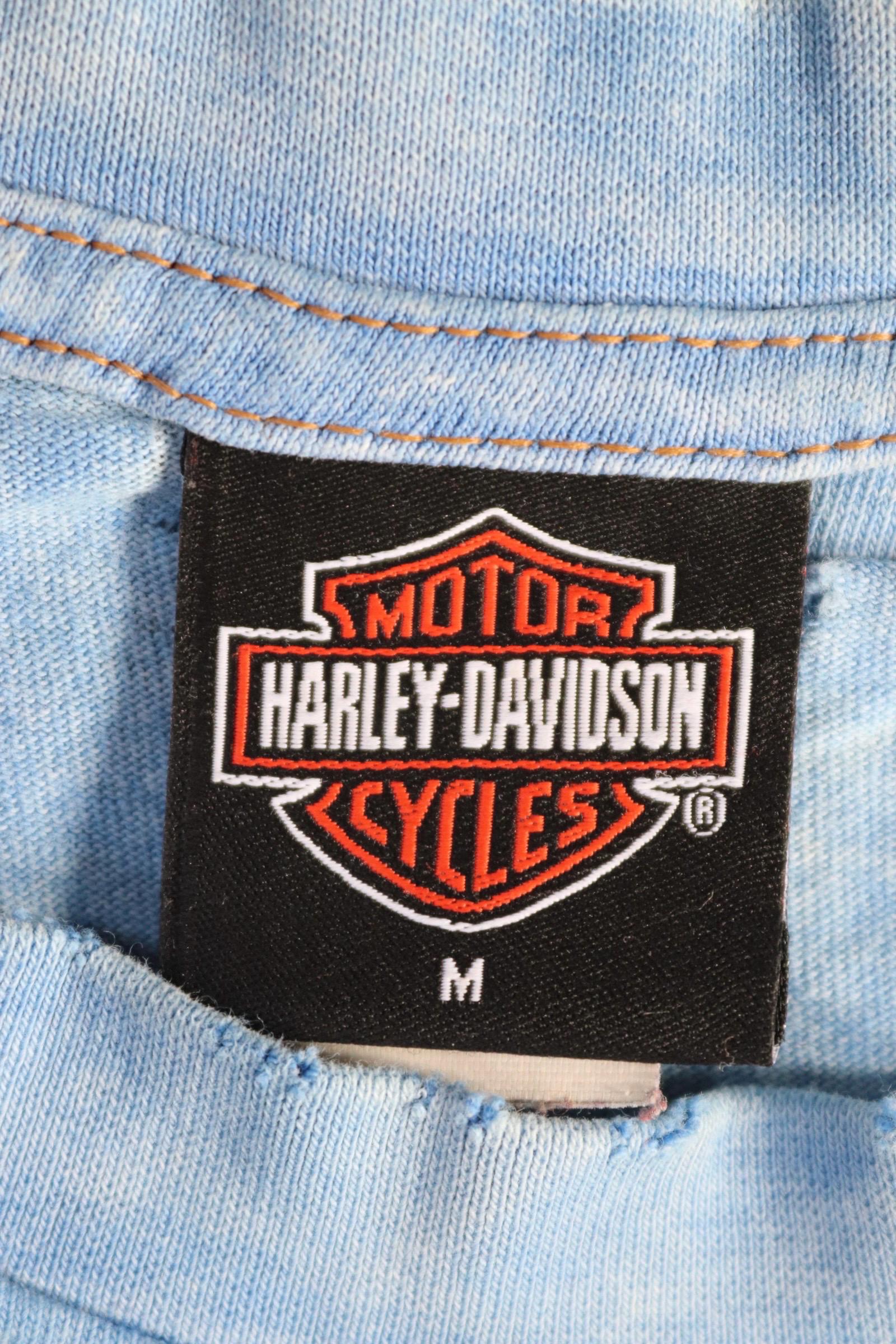 Vintage 1990s Harley Davidson t shirt - thrashed pocket tee - 40" chest