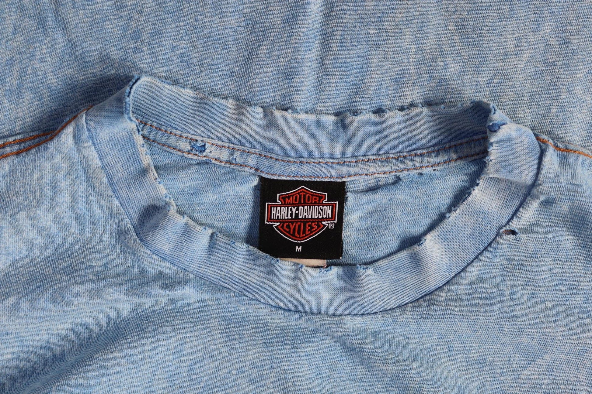 Vintage 1990s Harley Davidson t shirt - thrashed pocket tee - 40" chest
