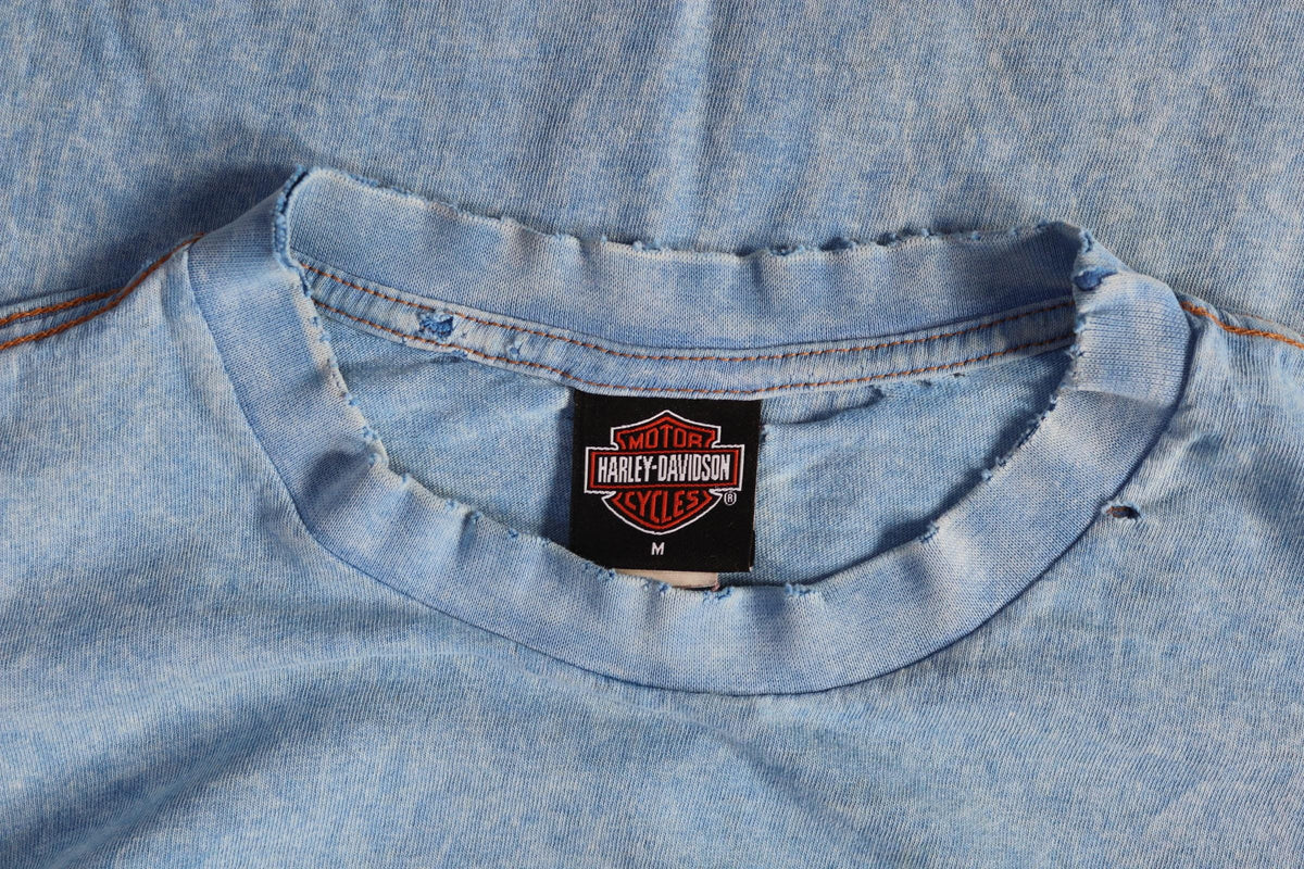 Vintage 1990s Harley Davidson t shirt - thrashed pocket tee - 40" chest