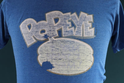 Vintage 1980s t shirt - glitter transfer - Popeye - 36” chest