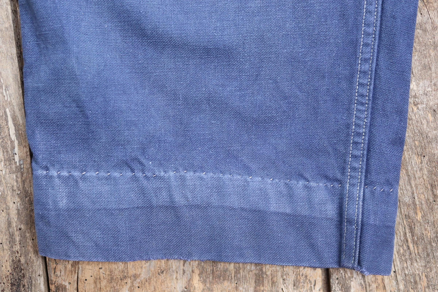 Vintage French workwear trousers - buckle back chore pants - 35" x 29"