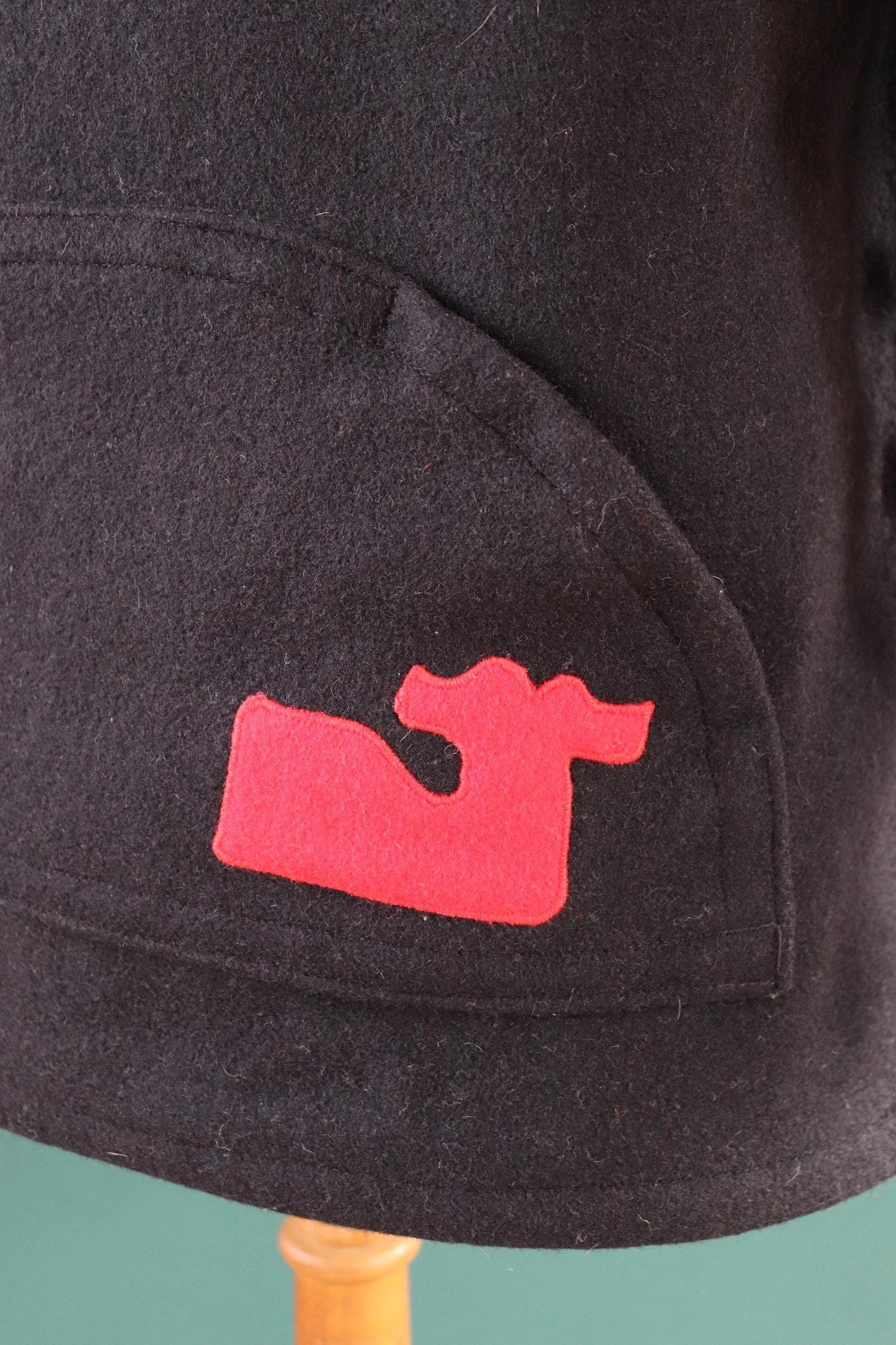 Vintage 1990s sailing smock - blue wool beach shirt - made in Canada - 45" chest