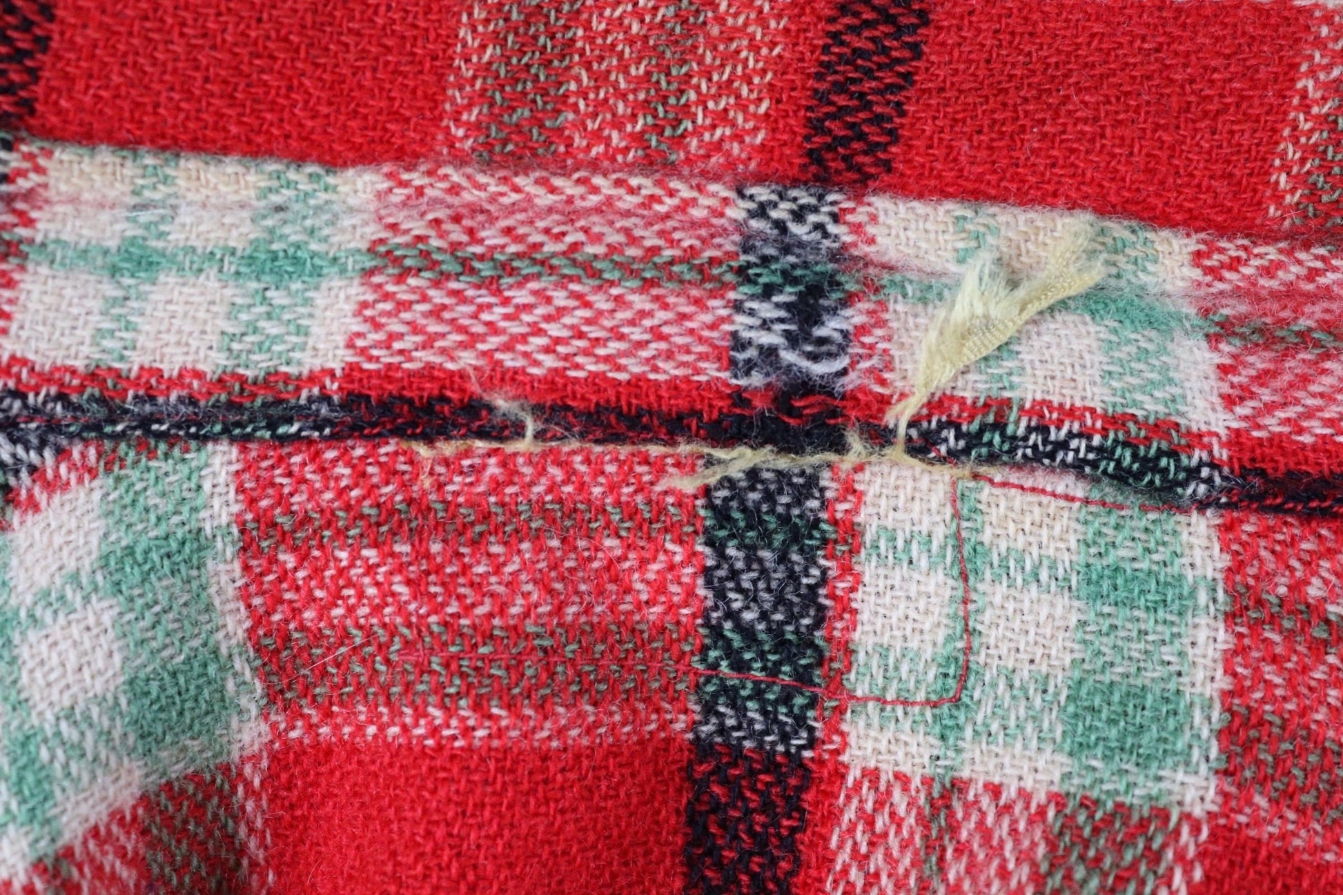 Vintage 1950s plaid wool workwear shirt - 42" chest