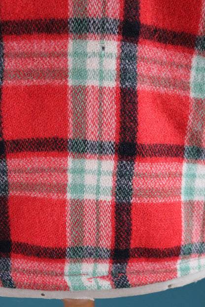 Vintage 1950s plaid wool workwear shirt - 42" chest