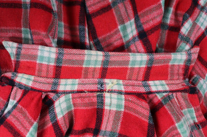 Vintage 1950s plaid wool workwear shirt - 42" chest