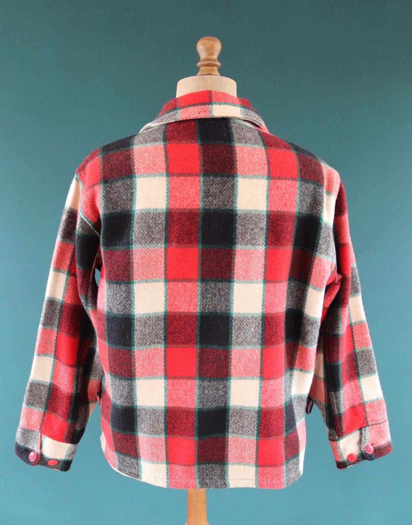 Vintage 1950s Woolrich wool plaid workwear jacket - 48” chest