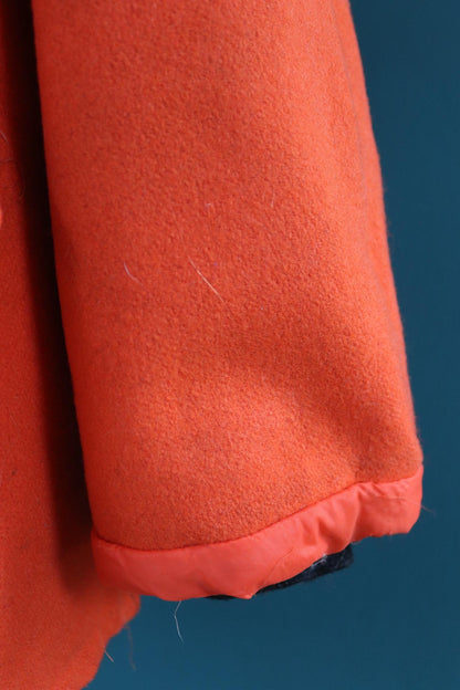 Vintage 1970s orange wool mackinaw - workwear jacket - 50” chest