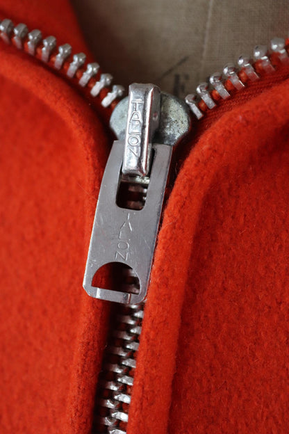 Vintage 1970s orange wool mackinaw - workwear jacket - 50” chest
