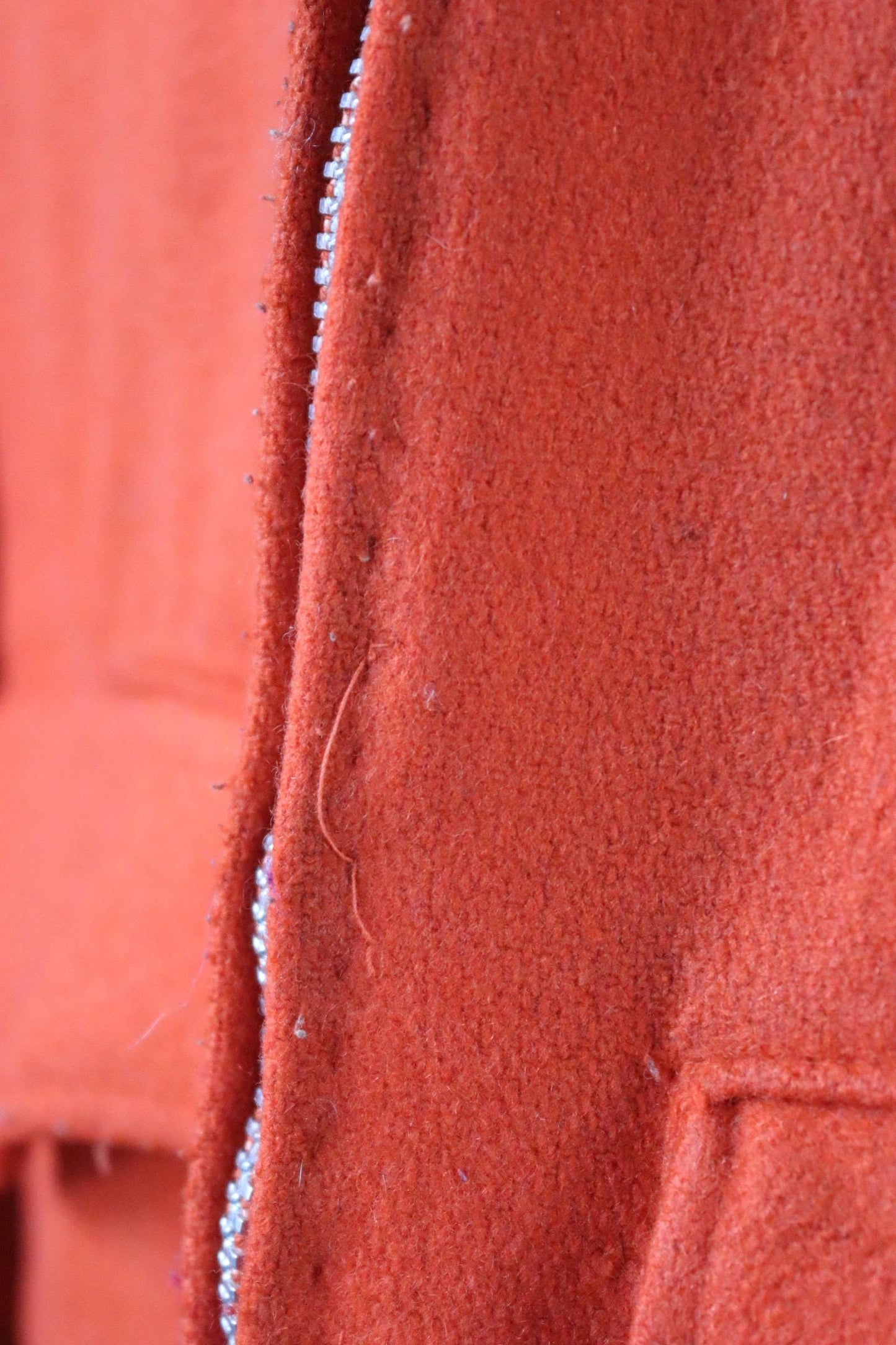 Vintage 1970s orange wool mackinaw - workwear jacket - 50” chest