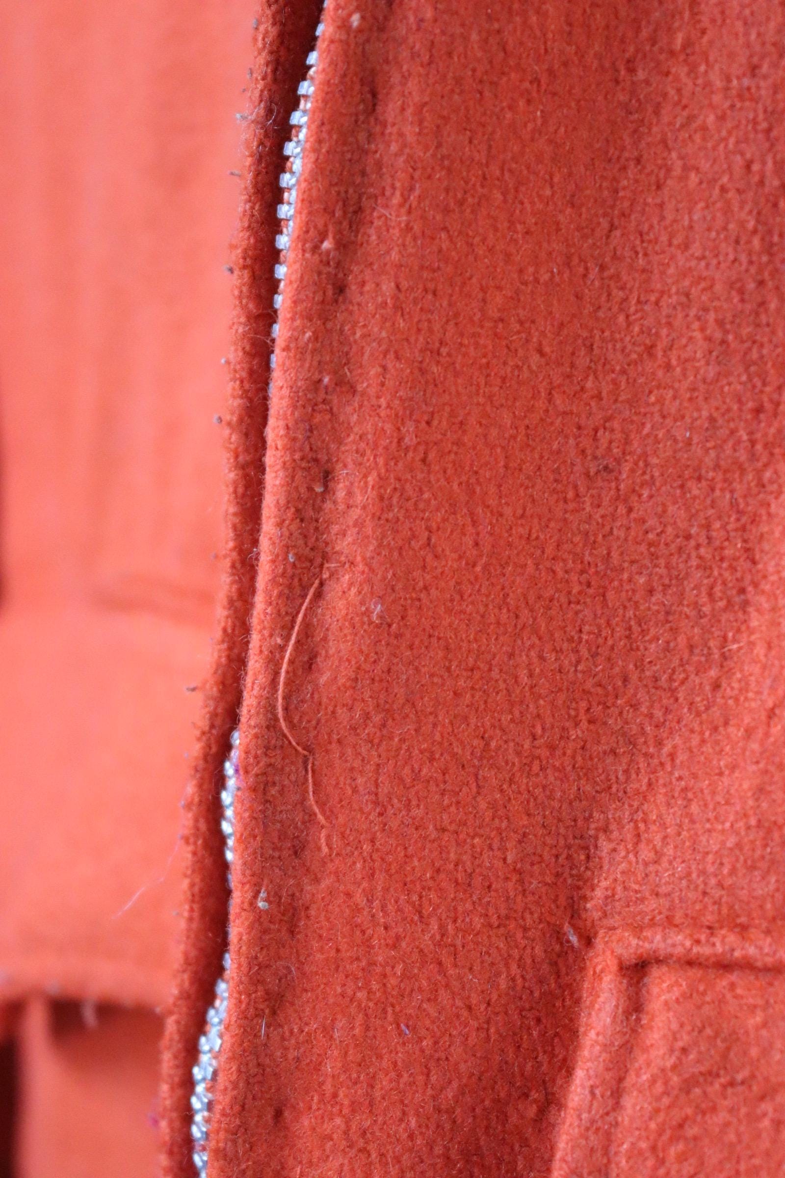 Vintage 1970s orange wool mackinaw - workwear jacket - 50” chest
