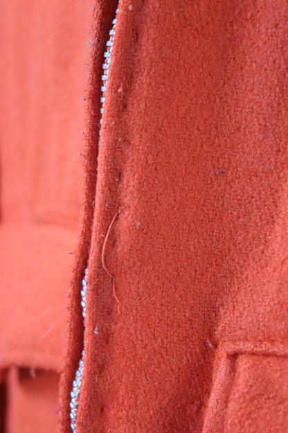 Vintage 1970s orange wool mackinaw - workwear jacket - 50” chest