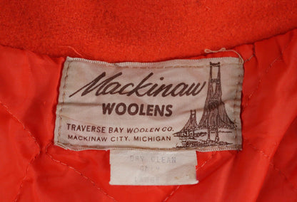 Vintage 1970s orange wool mackinaw - workwear jacket - 50” chest