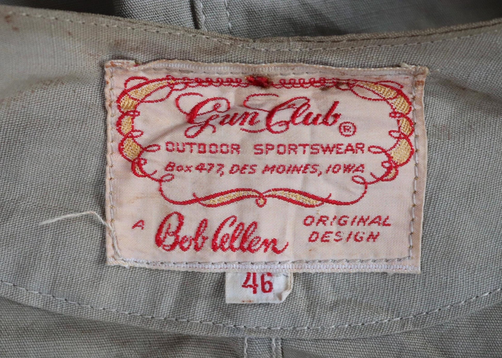 Vintage 1950s shooting jacket - rifle club chain stitch patches - 50” chest