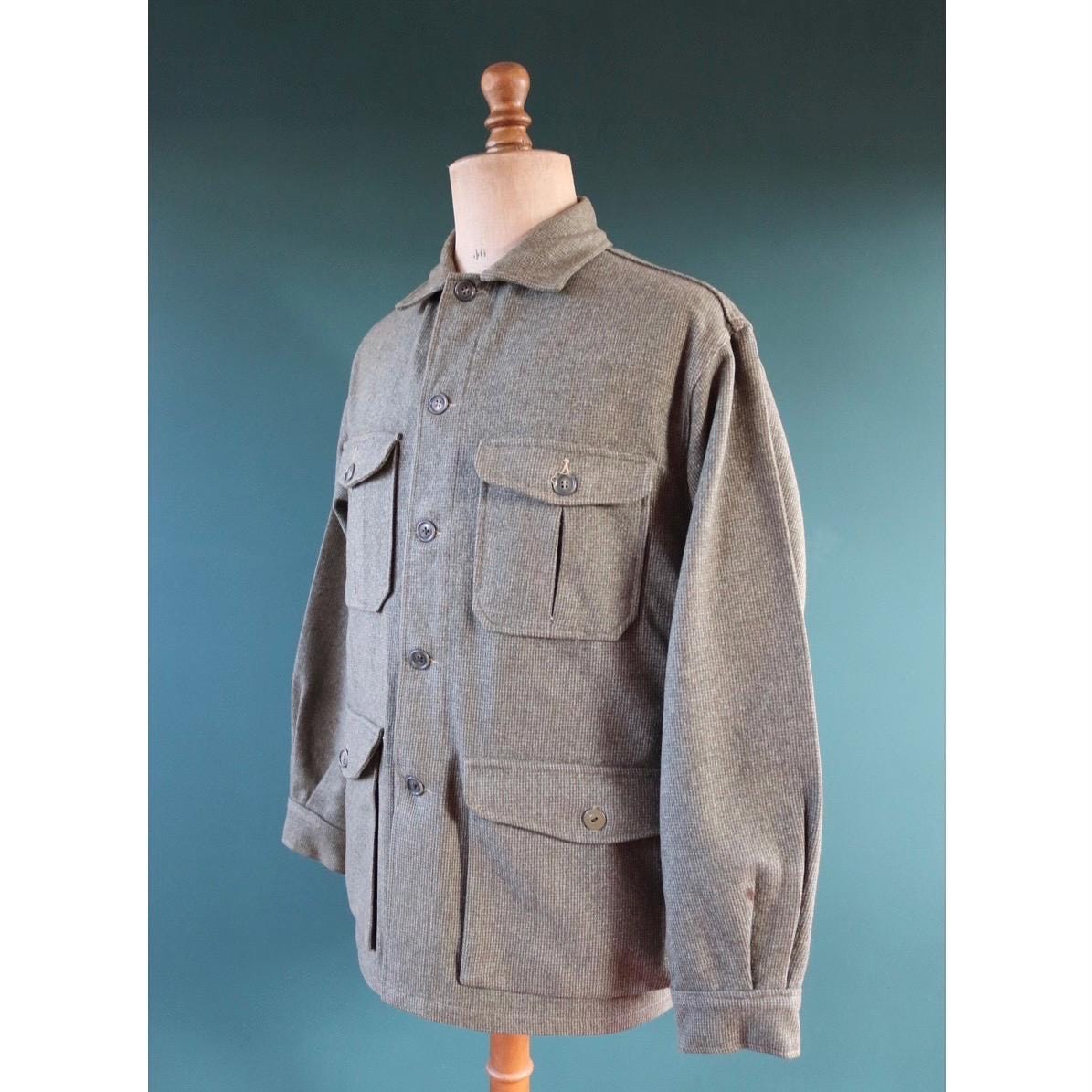 Vintage 1950s Woolrich dress shirt - camp jacket - 50” chest