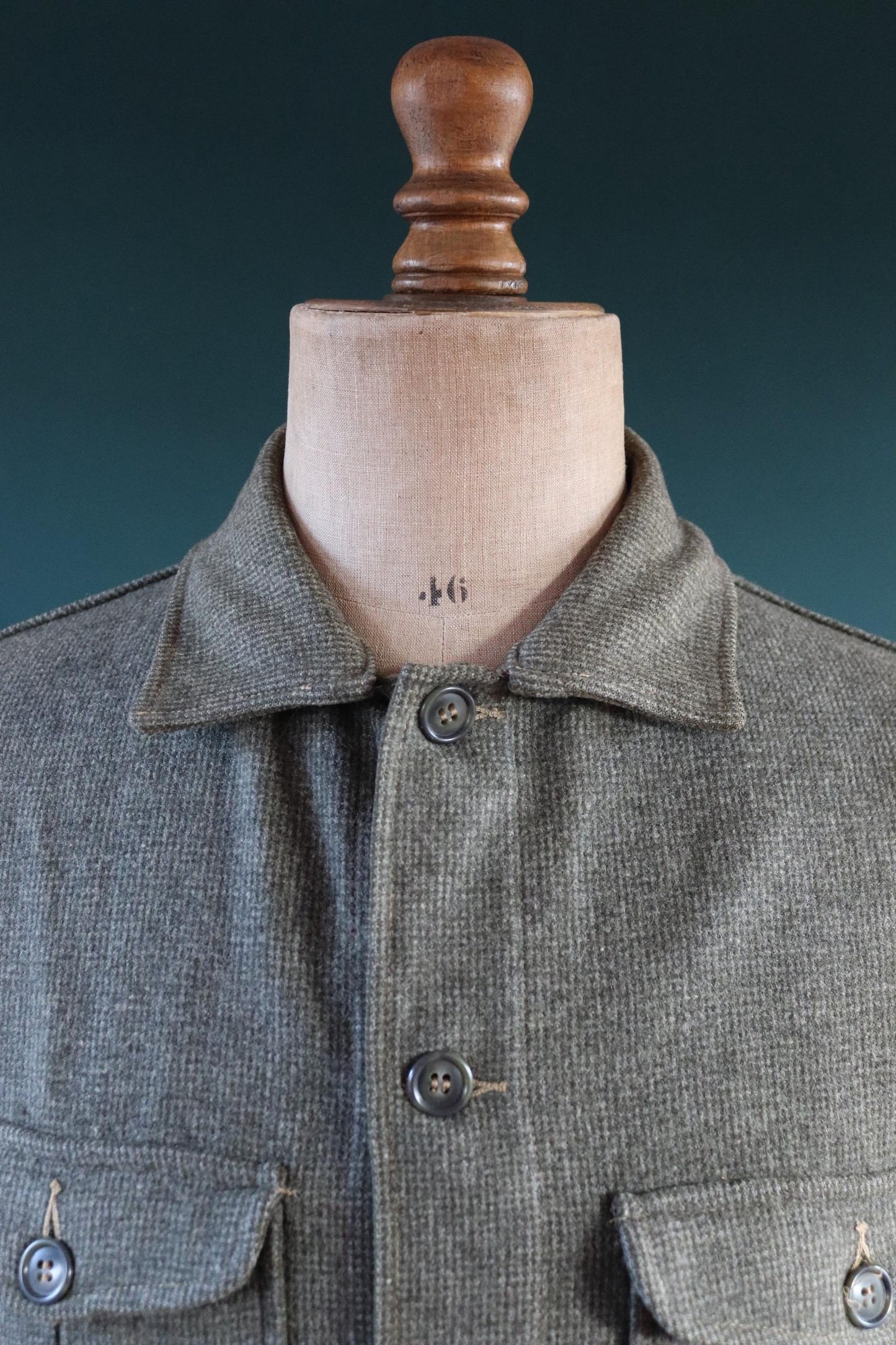 Vintage 1950s Woolrich dress shirt - camp jacket - 50” chest
