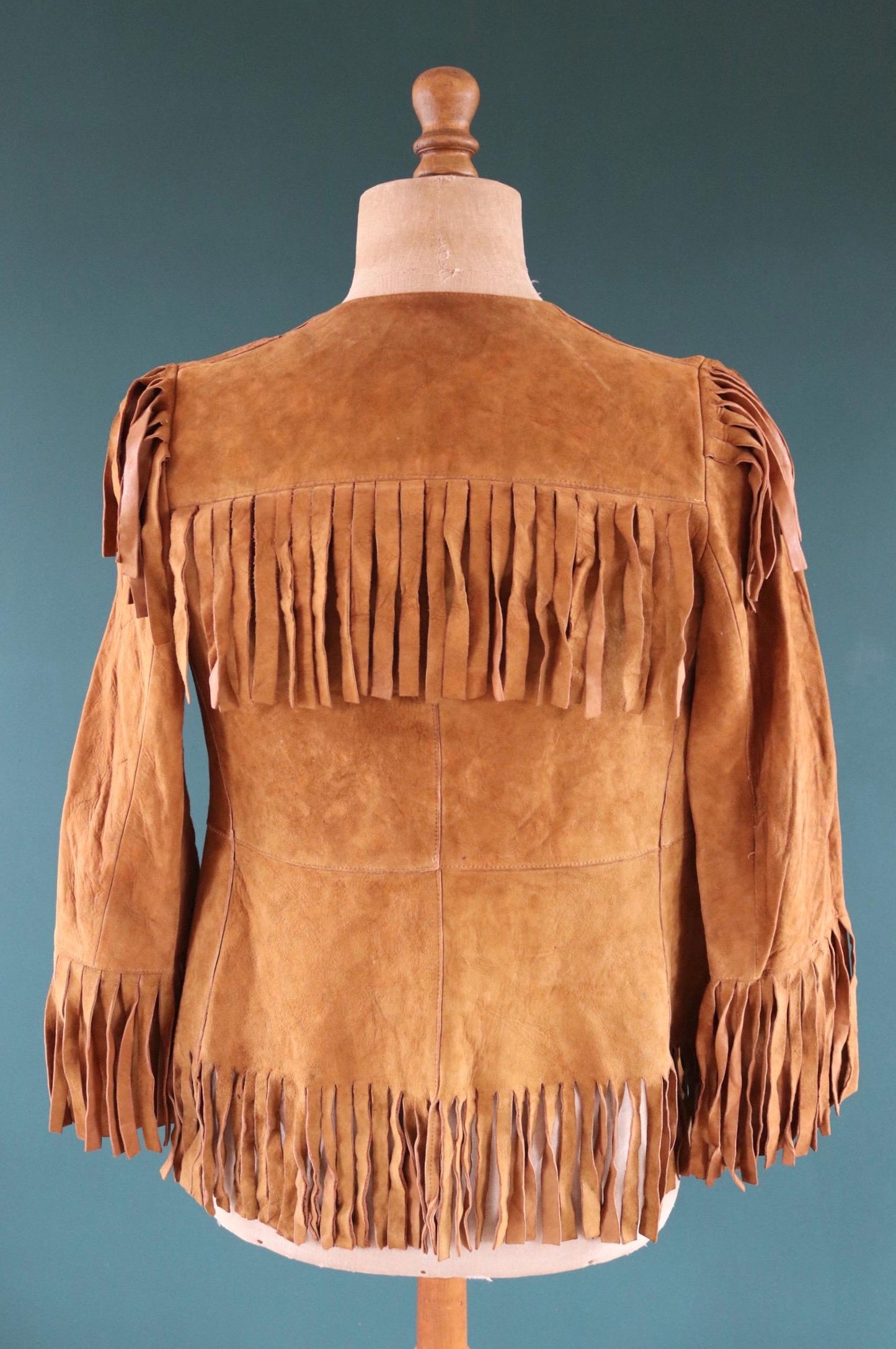 Vintage 1960s buckskin suede tassel jacket - cowgirl Western wear - 32” chest