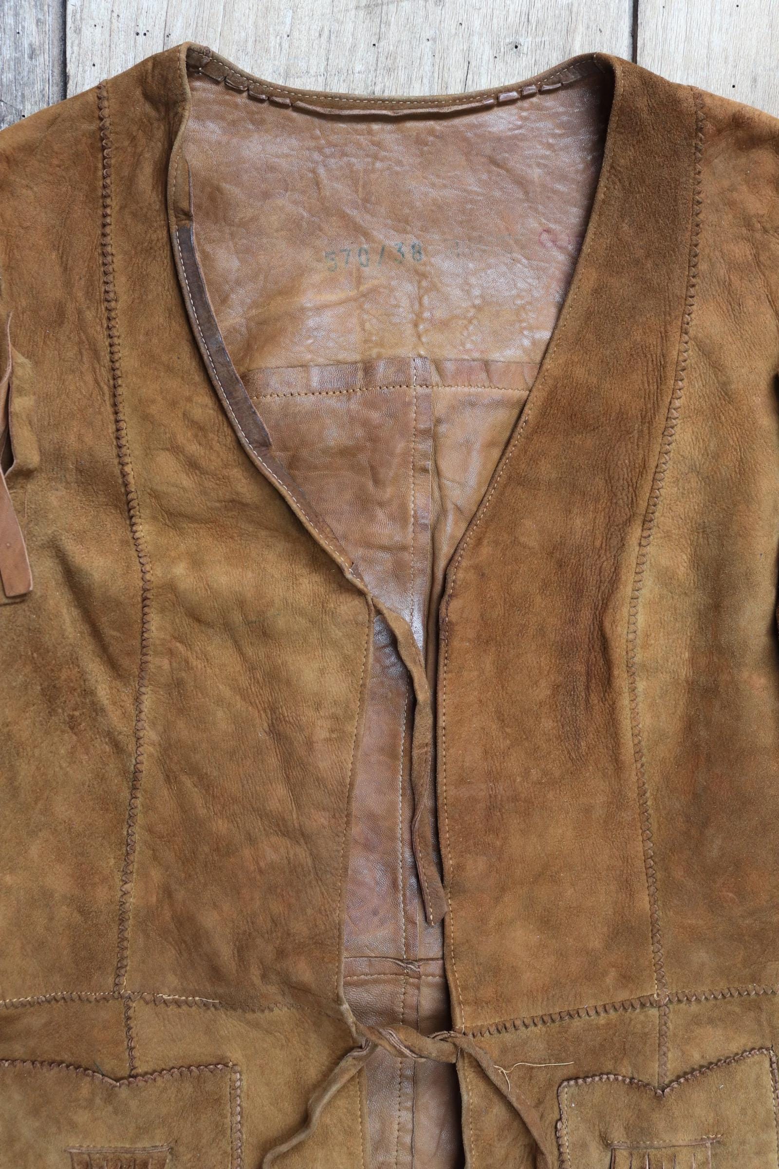 Vintage 1960s buckskin suede tassel jacket - cowgirl Western wear - 32” chest