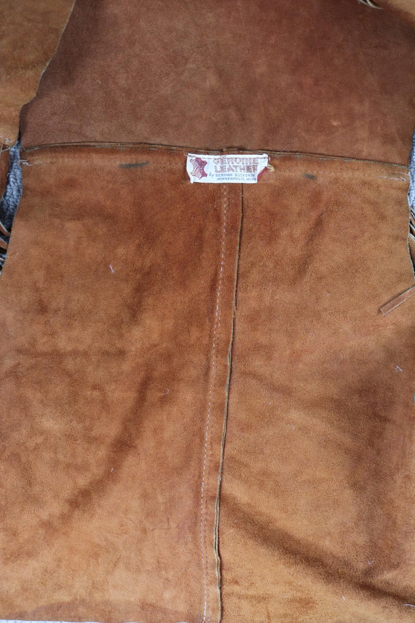 Vintage 1970s suede tasseled vest - Western waistcoat - 41" chest