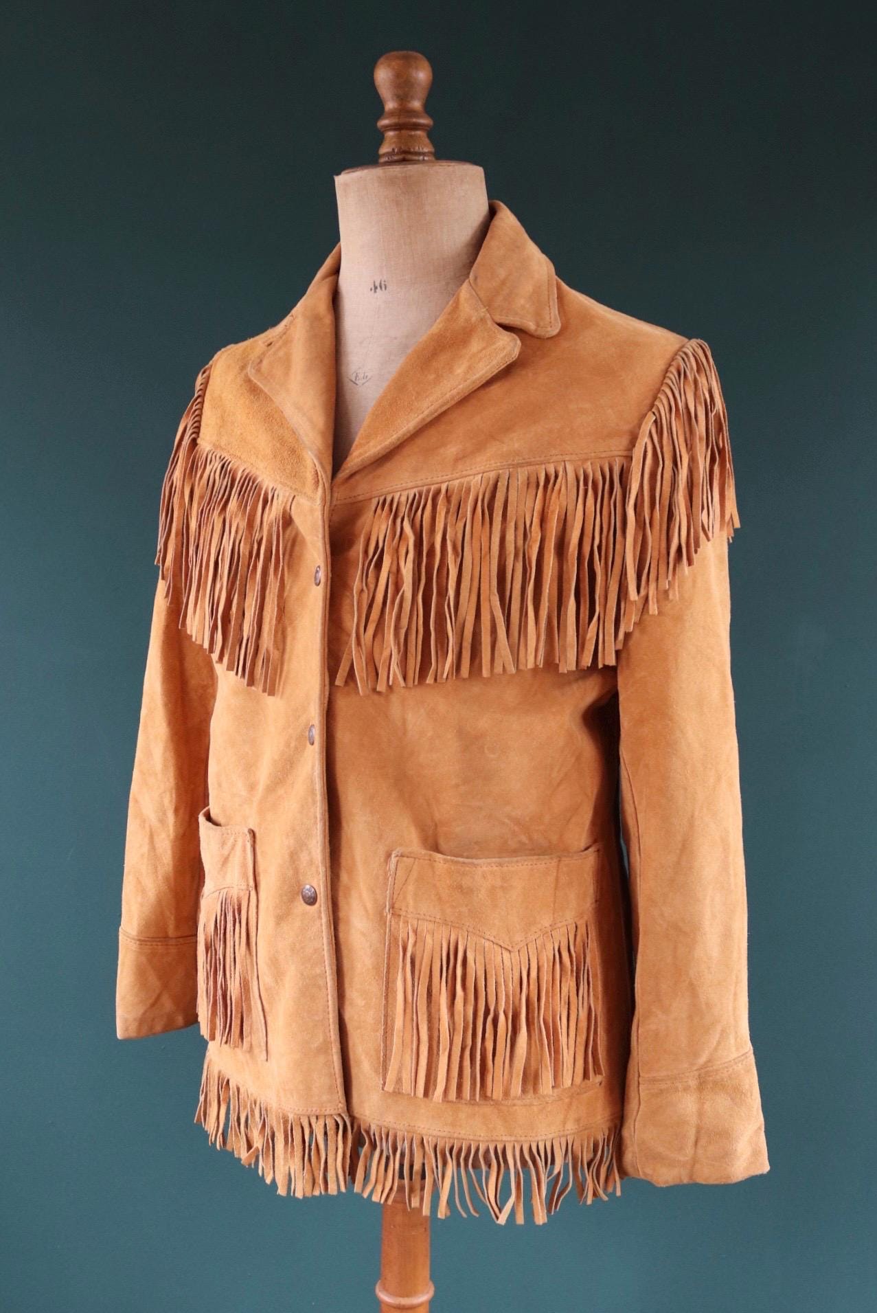 Vintage 1980s Schott Rancher suede jacket - cowgirl Western wear - Easy Rider - 41” chest