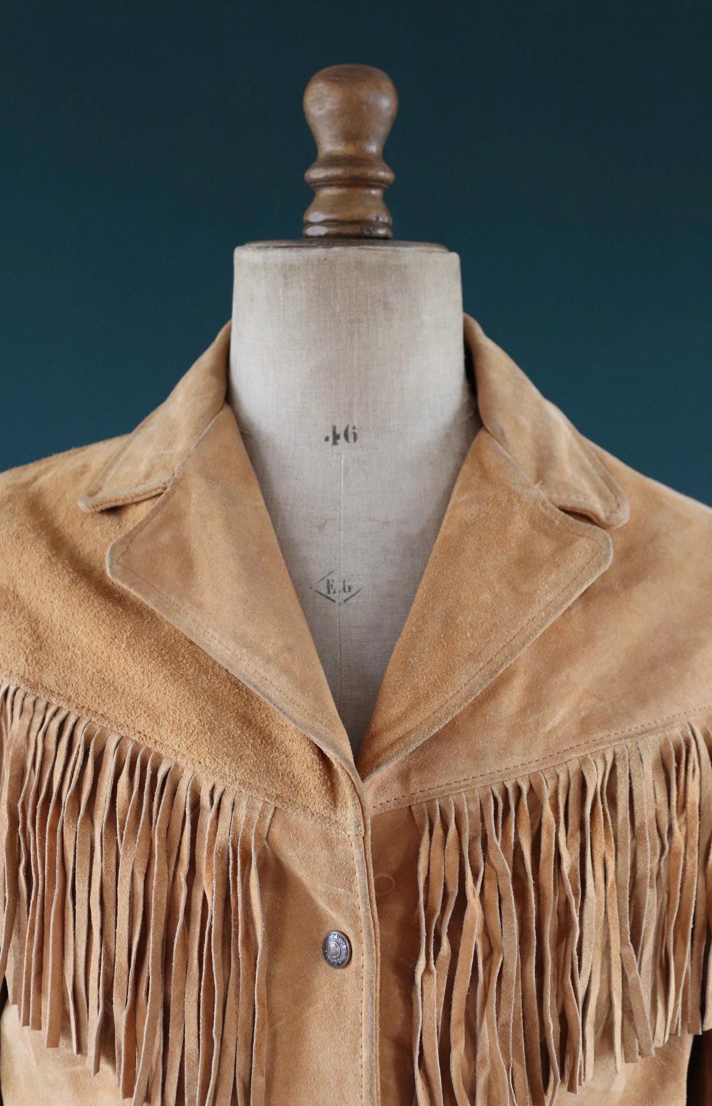 Vintage 1980s Schott Rancher suede jacket - cowgirl Western wear - Easy Rider - 41” chest