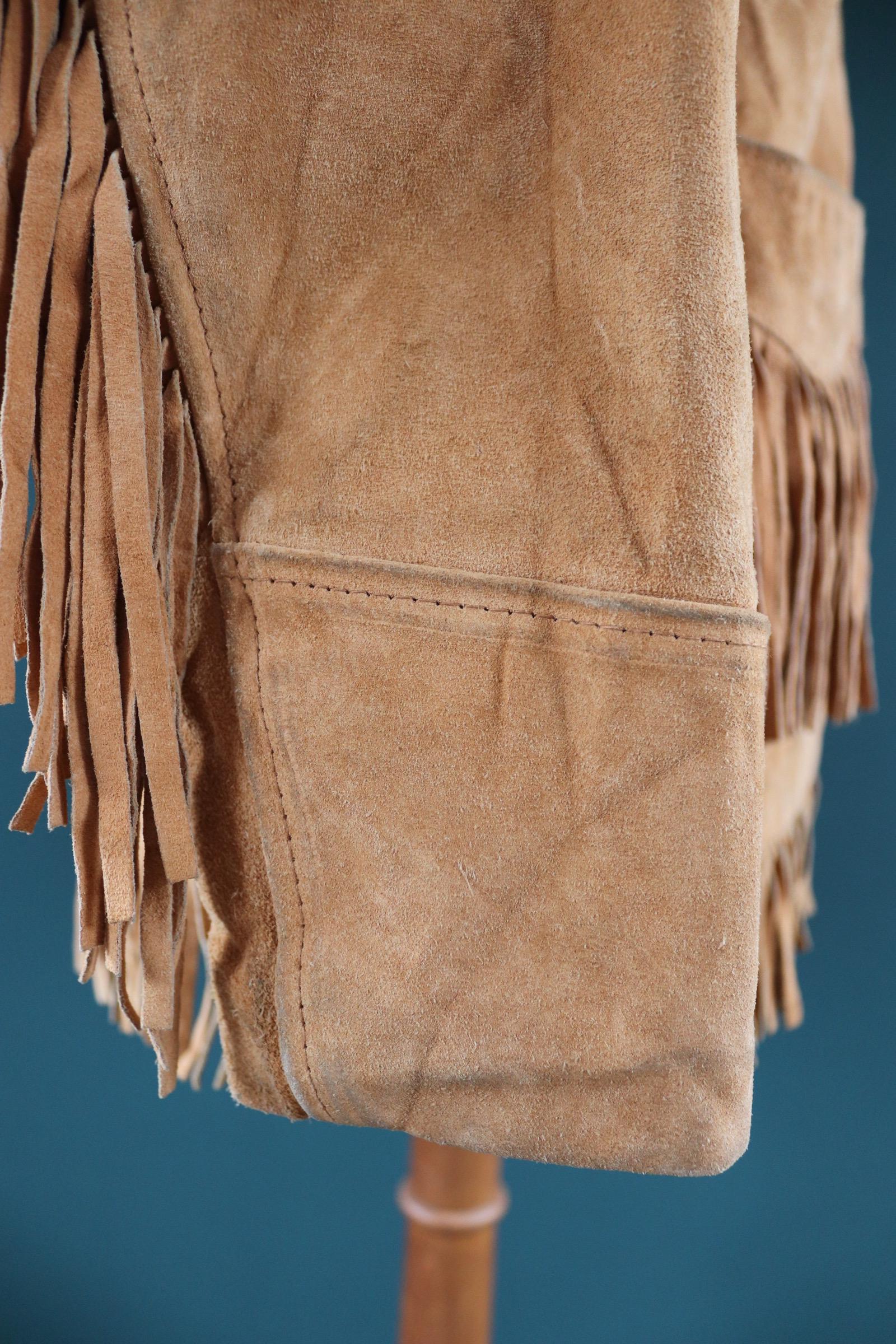 Vintage 1980s Schott Rancher suede jacket - cowgirl Western wear - Easy Rider - 41” chest