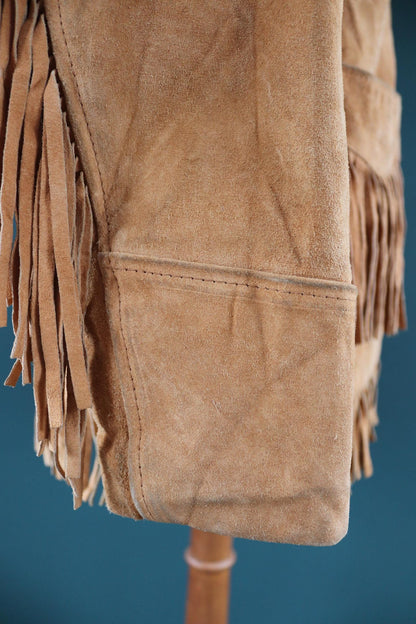 Vintage 1980s Schott Rancher suede jacket - cowgirl Western wear - Easy Rider - 41” chest