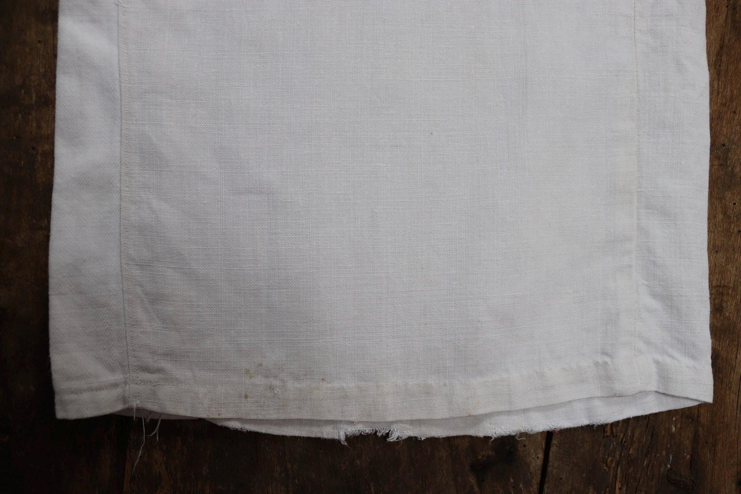 Vintage 1930s French white linen flares - Marine Nationale trousers - military pants - bell bottoms - 33” x 29”