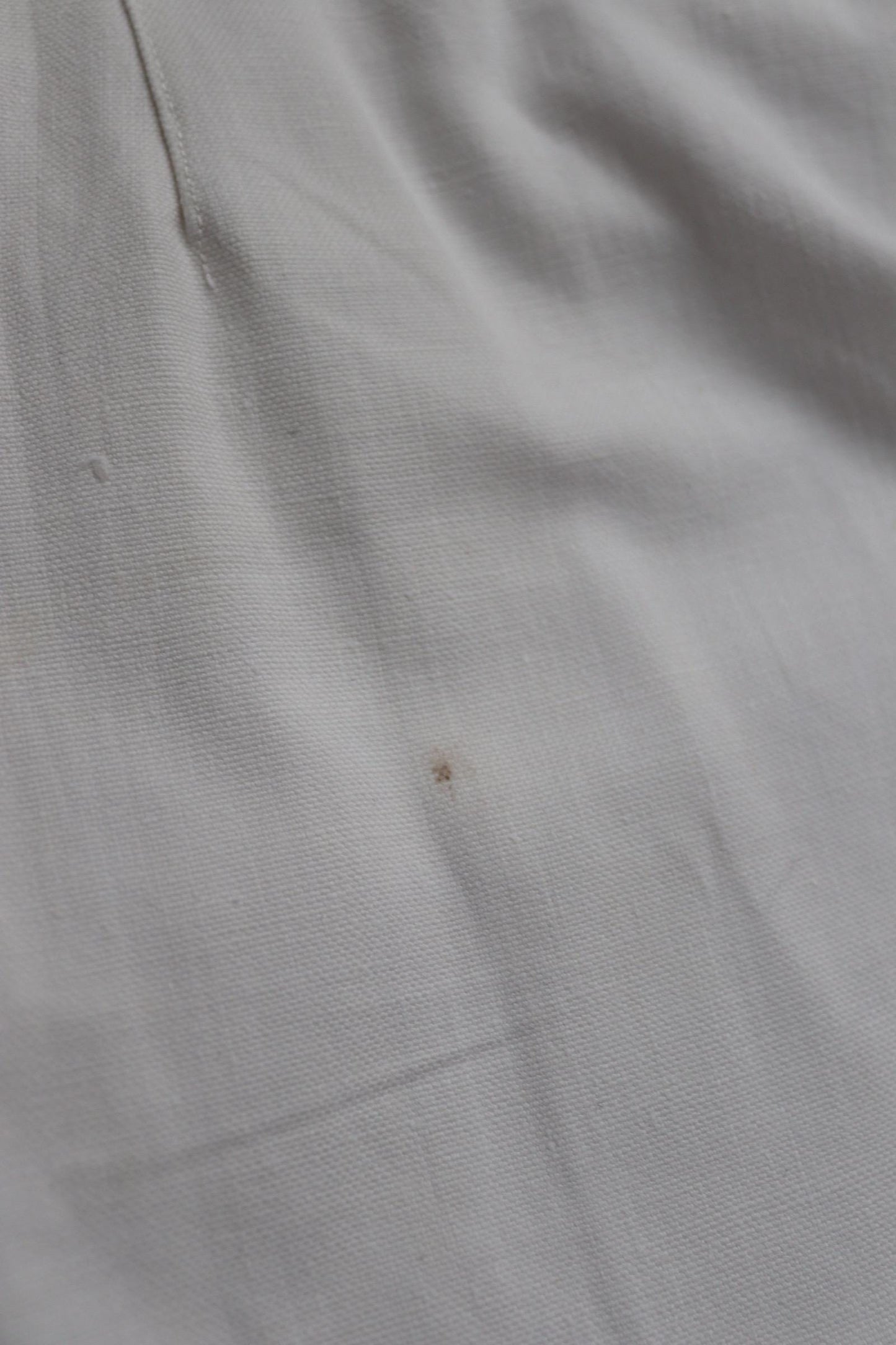 Vintage 1950s French white cotton flares - Marine Nationale trousers - military pants - bell bottoms - 30” x 31”