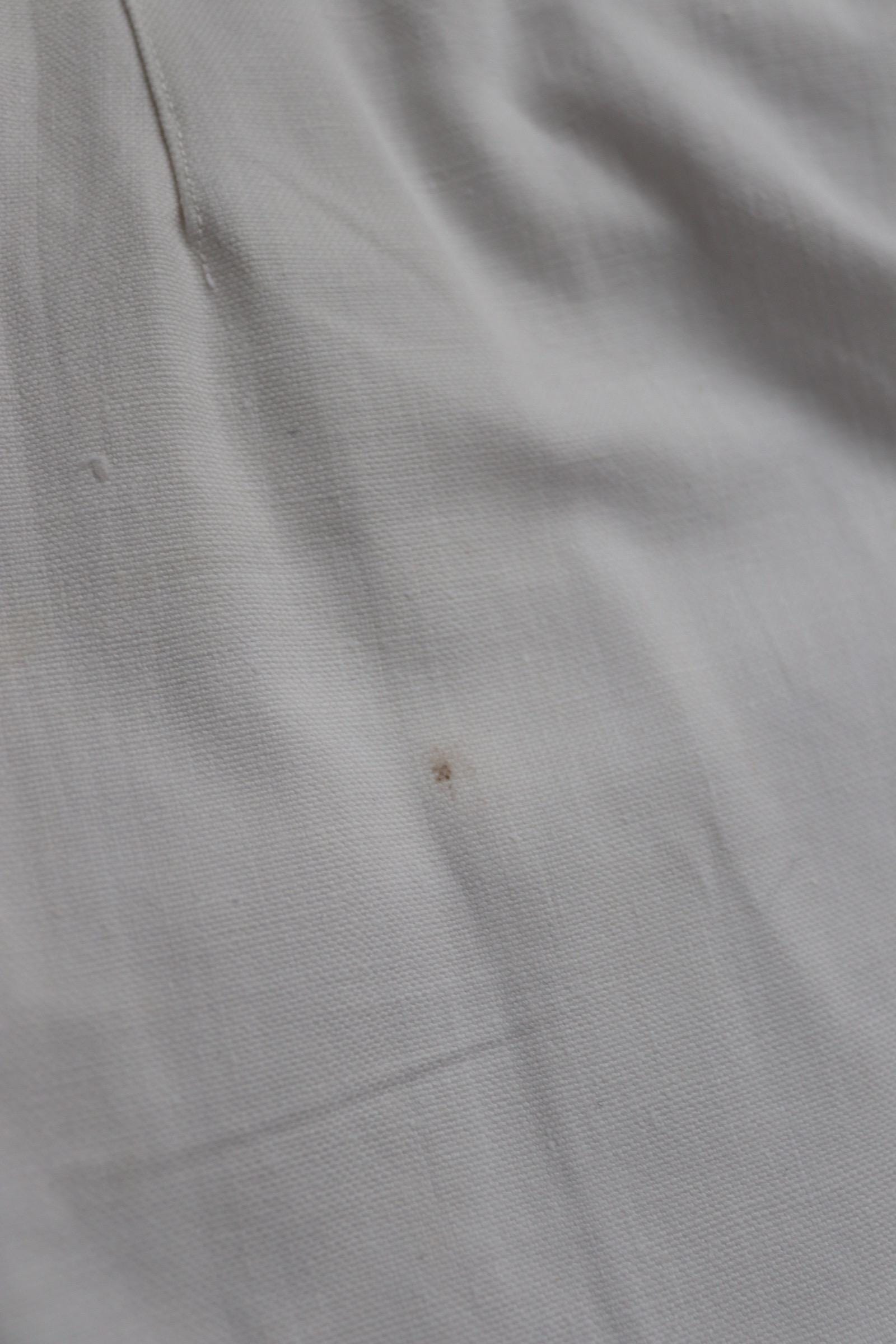 Vintage 1950s French white cotton flares - Marine Nationale trousers - military pants - bell bottoms - 30” x 31”