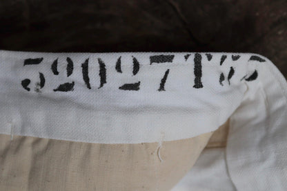 Vintage 1950s French white cotton flares - Marine Nationale trousers - military pants - bell bottoms - 30” x 31”