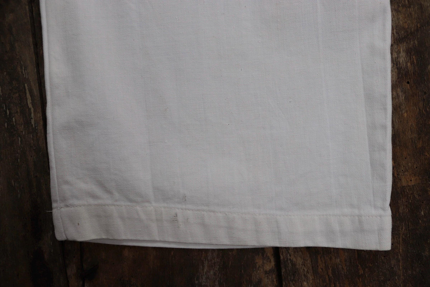 Vintage 1950s French white cotton flares - Marine Nationale trousers - military pants - bell bottoms - 30” x 31”