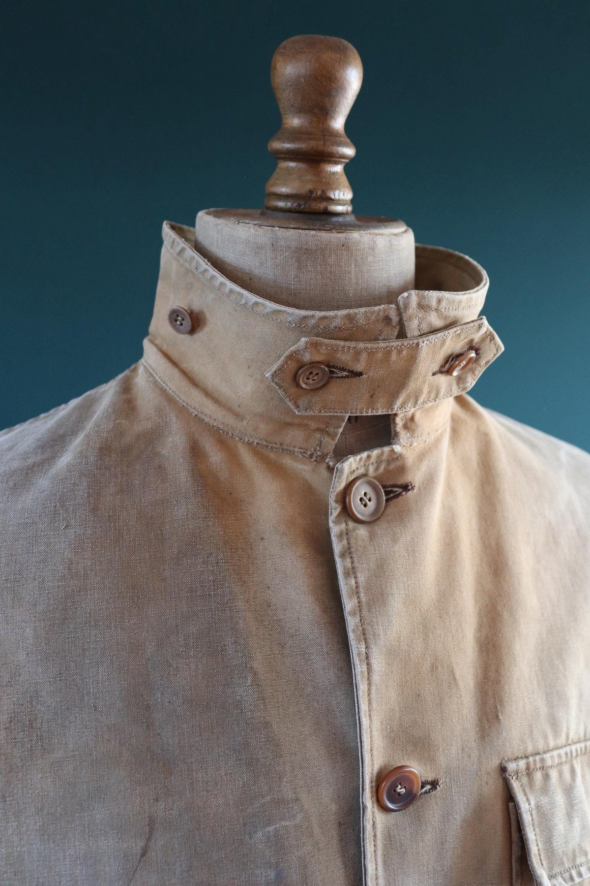 Vintage 1940s French canvas workwear jacket - chore coat - 49” chest