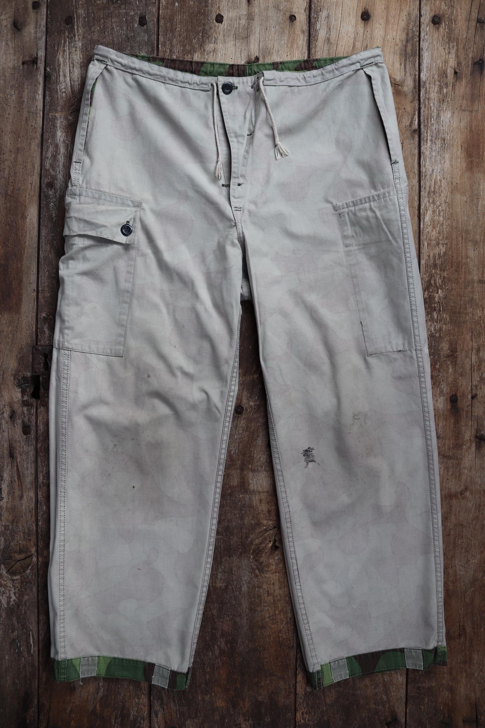 Vintage 1980s Finnish M62 camo trousers - windproof paratrooper pants - 37” x 27”