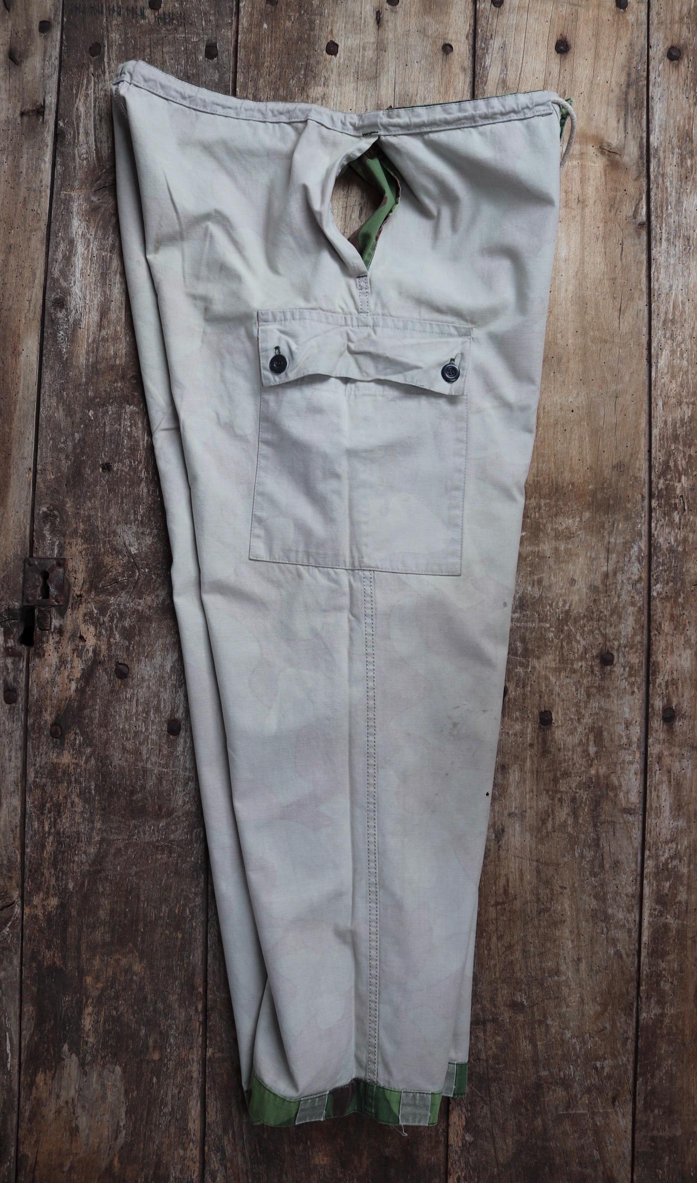 Vintage 1980s Finnish M62 camo trousers - windproof paratrooper pants - 37” x 27”