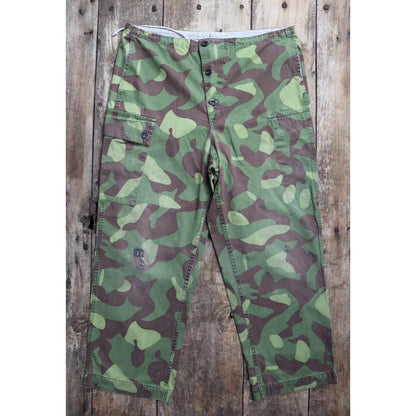 Vintage 1980s Finnish M62 camo trousers - windproof paratrooper pants - 37” x 27”