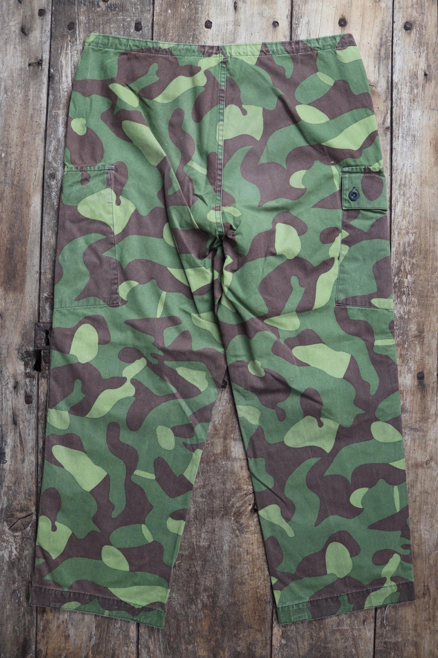 Vintage 1980s Finnish M62 camo trousers - windproof paratrooper pants - 37” x 27”