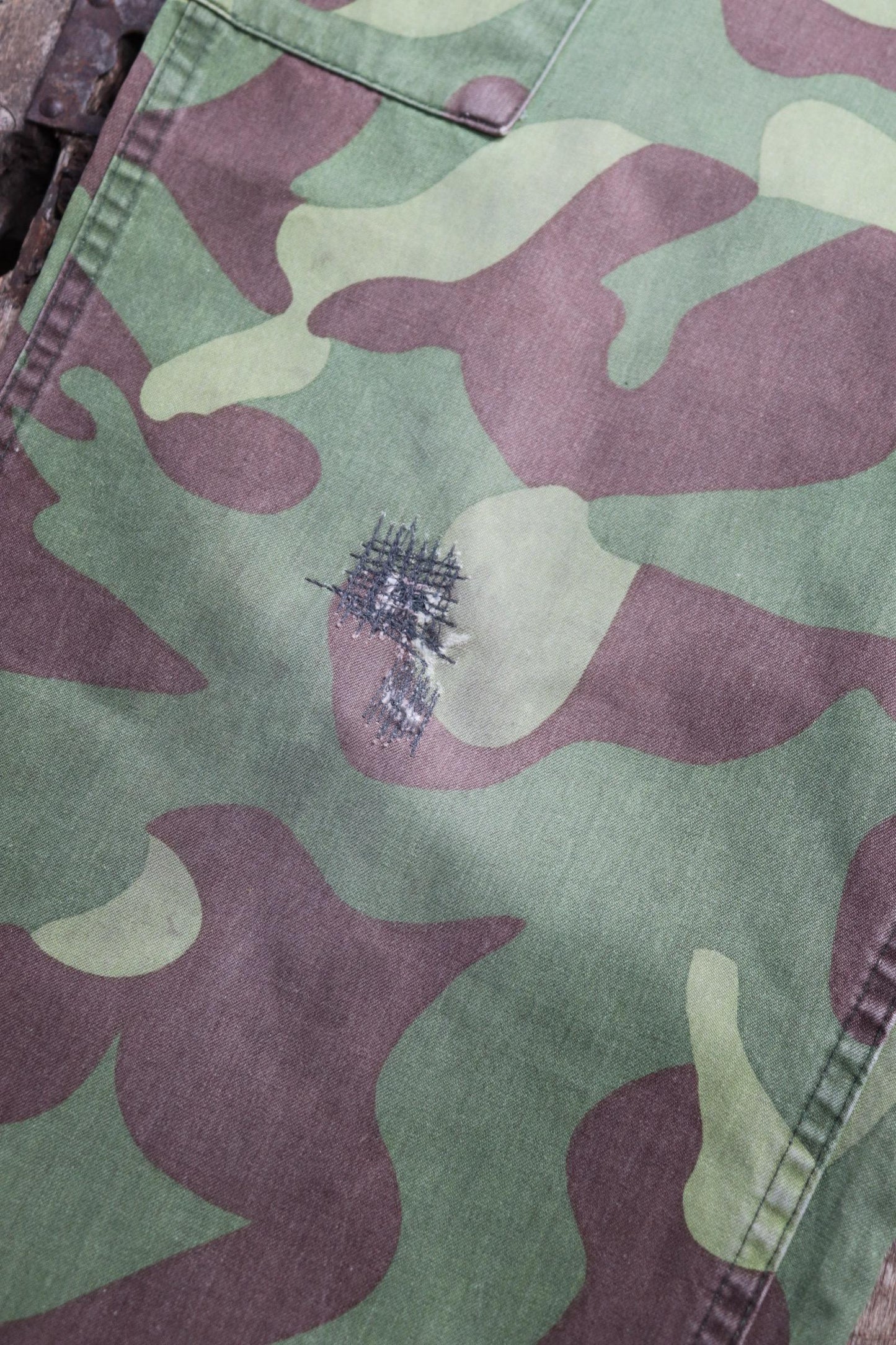 Vintage 1980s Finnish M62 camo trousers - windproof paratrooper pants - 37” x 27”