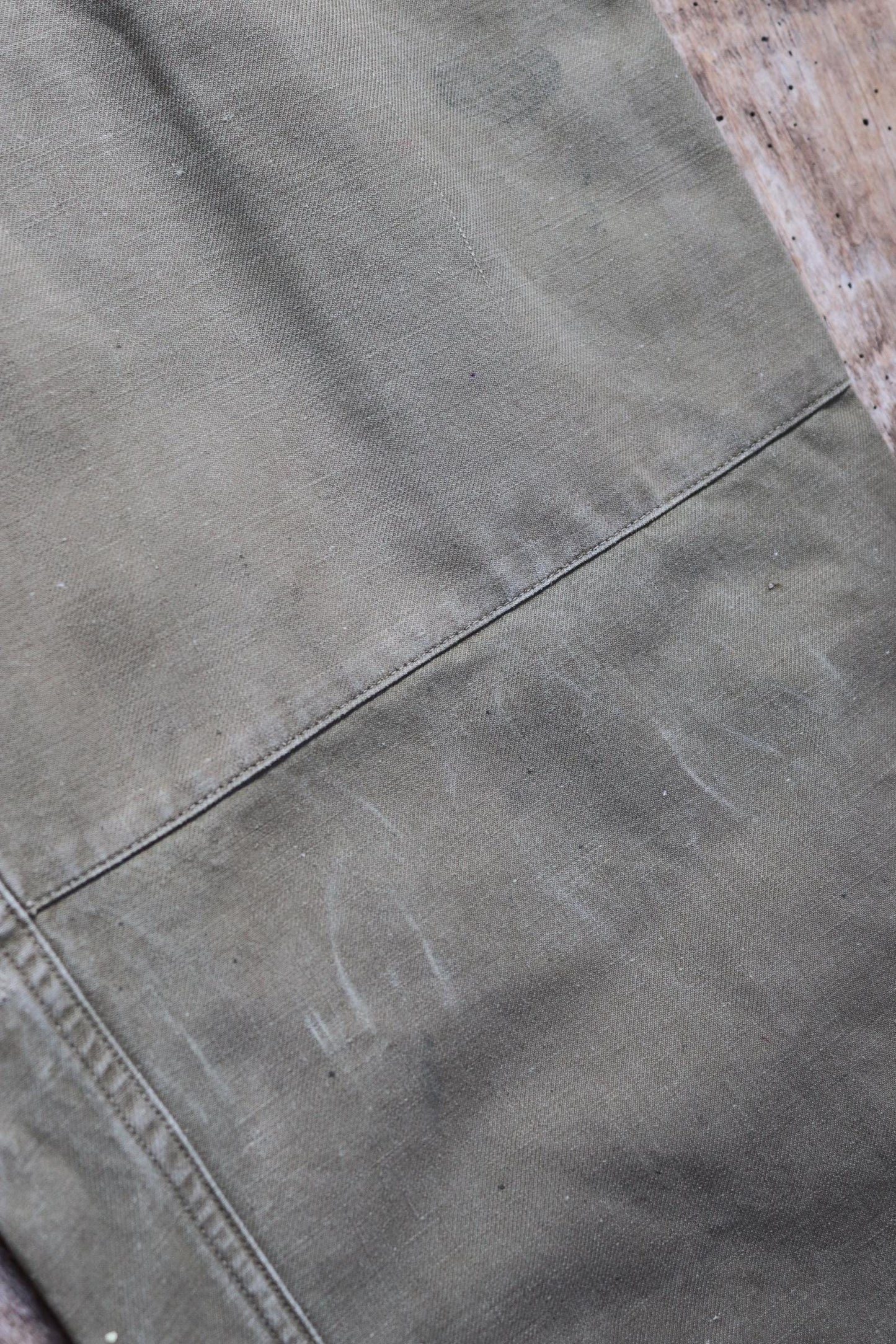 Vintage 1940s French M47 cargo pants - cotton workwear trousers - military utility - 35" x 30"