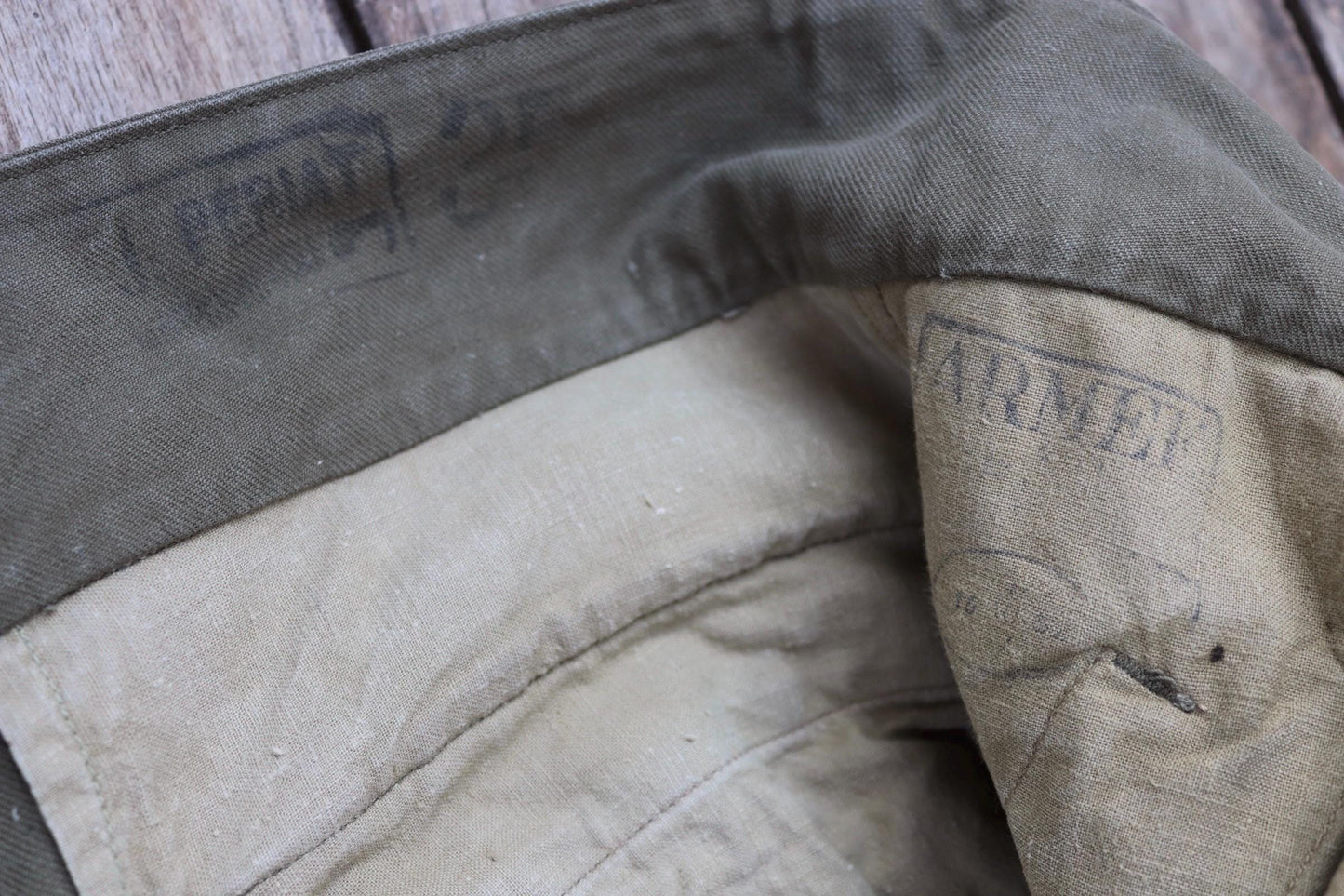 Vintage 1940s French M47 cargo pants - cotton workwear trousers - military utility - 35" x 30"