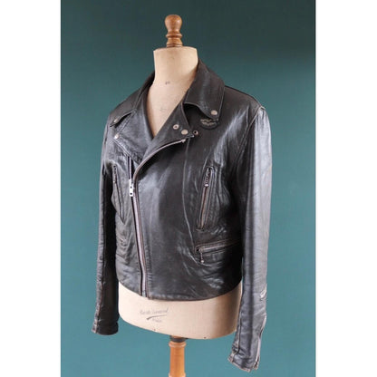 Vintage 1970s Lewis Leathers biker jacket - Lightning - Aviakit - 44" chest