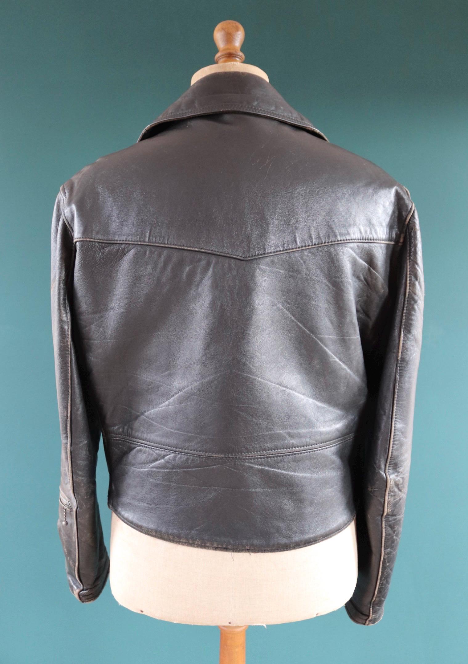 Vintage 1970s Lewis Leathers biker jacket - Lightning - Aviakit - 44" chest