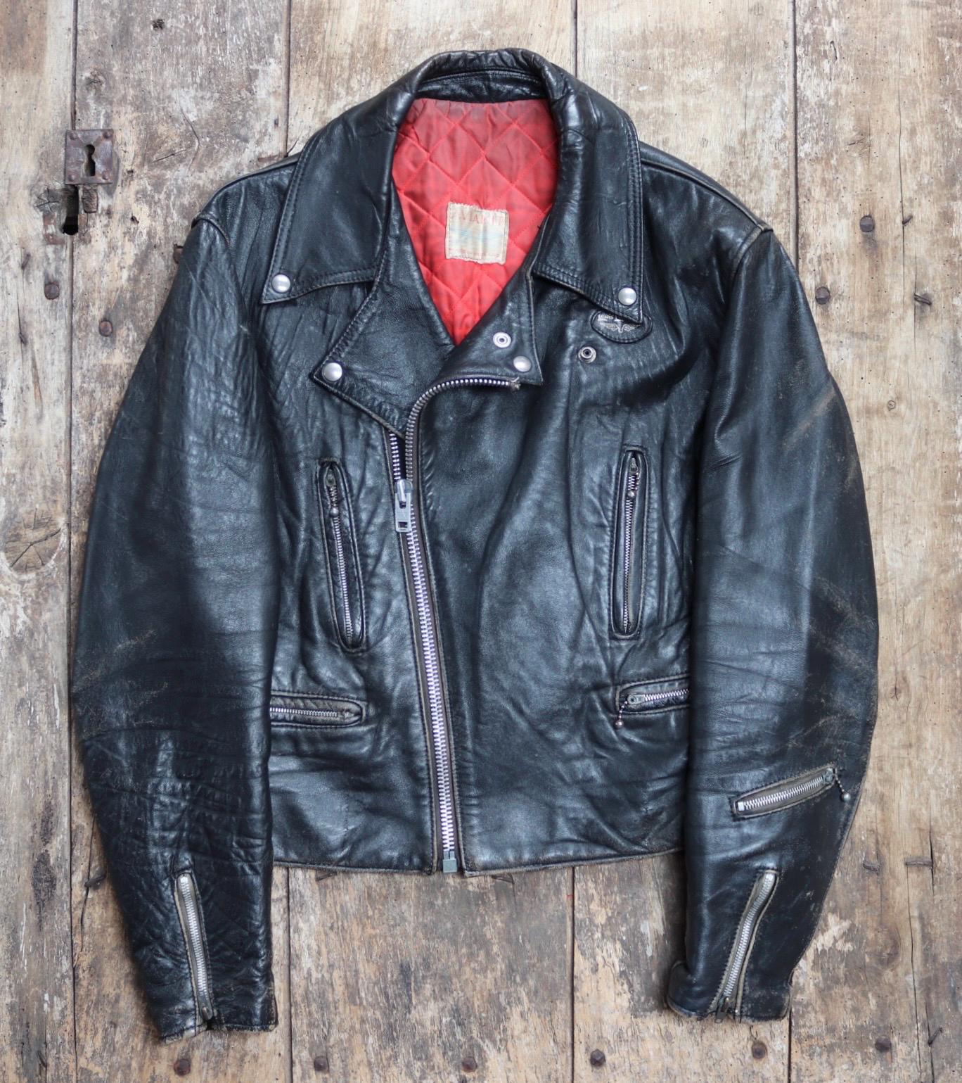 Vintage 1970s Lewis Leathers biker jacket - Lightning - Aviakit - 44" chest