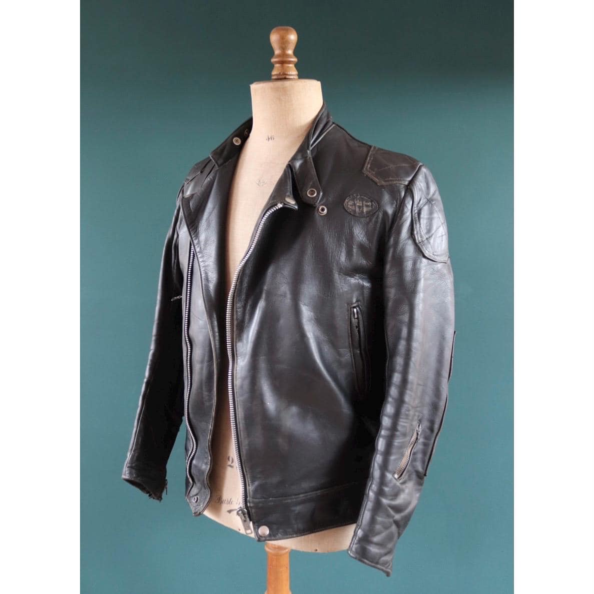 Vintage 1960s Lewis Leathers biker jacket - Super Monza - Aviakit - 40" chest