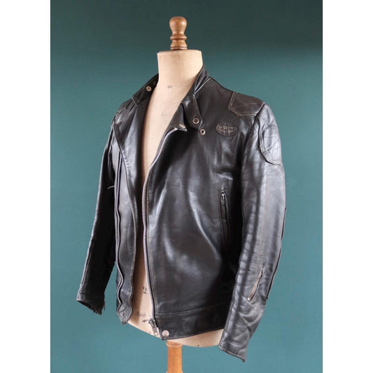 Vintage 1960s Lewis Leathers biker jacket - Super Monza - Aviakit - 40" chest
