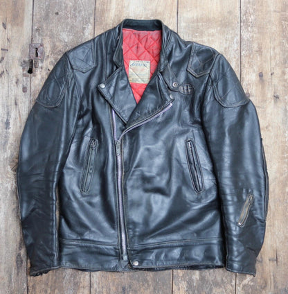Vintage 1980s Lewis Leathers biker jacket - Super Monza - Aviakit - 40" chest