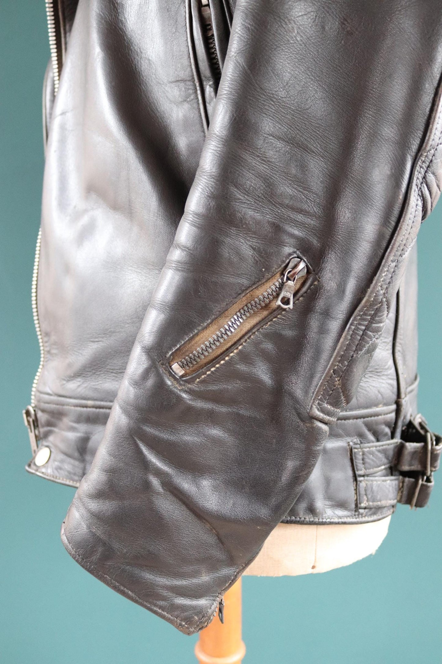 Vintage 1960s Lewis Leathers biker jacket - Super Monza - Aviakit - 40" chest