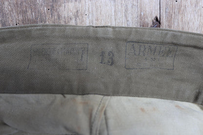 Vintage 1940s French M47 cargo pants - cotton workwear trousers - military utility - 32" x 26"